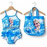 Ay Kids Kız Çocuk Bikini Takımı ve Plaj Çantası Seti 1105-MAVİ - 4 - 5 Yaş - Mavi