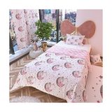 Ay Kız Beyaz Çift Taraflı Çocuk Nevresim Takımı Polycotton - Standart