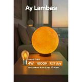Ay Küre Masa Lambası 17.4 cm Dekoratif Gece Lambası Gün Işığı LED Ampul Dahil 33024591