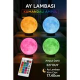Ay Lambası Kumandalı RGB Renk Değiştiren Gece Lambası 17.4 cm E27 Ampul Dahil 25530763