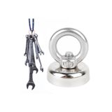 Ay Magnet Fishing Neodyum Pot Mıknatıs, Çap 25Mm, Kurtarma