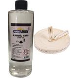 Ay Magnet Şeffaf Kandil Yağı Kokusuz Dumansız Iç Mekan Gaz Lambası Yakıtı 400 ml + 1 Metre Fitil
