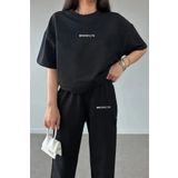 AY MONTANA LUNAVISTA Kadın Brooklyn Baskılı Sweatshirt Alt Üst Eşofman Takımı