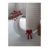 Ay Şeklinde Dekoratif Çiçeklik şirin Kalp İle Birlikte ÇİÇEK HEDİYEMİZDİR 15 cm dir