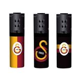 Ay Tasarım Galatasaray Turbo Çakmak 3 Lü Set Siyah Renkli Rüzgar Geçirmez Taşınabilir Hediye Seçeneği