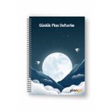 Ay Ve Bulutlar Spiralli Günlük Planlama Defteri - Planlayıcı Defter