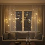 Ay Ve Yıldız Figürlü Kumandalı 12 Sarkıtlı 120 Led Dekor Işık – Dekoratif Ortam Ve Masaüstü Aydınlatması (5067) Vitrin