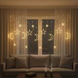 Ay Ve Yıldız Figürlü Kumandalı 12 Sarkıtlı 120 Led Dekor Işık – Dekoratif Ortam Ve Masaüstü Aydınlatması (5433) Vitrin