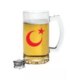 Ay Yıldız Baskılı Bira Bardağı - Bira Bardak
