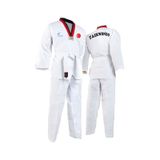 Ay Yıldız Baskılı Pum Yaka Taekwondo Elbisesi Dobok Tekvando Elbisesi Beyaz