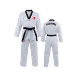 Ay Yıldız Baskılı Siyah Yaka Taekwondo Elbisesi Dobok Tekvando Elbisesi Beyaz
