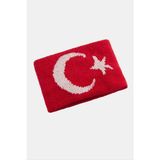 Ay Yıldız Beyaz Havlu Bileklik - Standart - Kırmızı