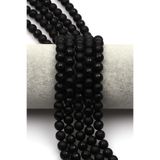 Ay Yıldız Desenli Mat Oniks Doğal Taş Dizi 8 Mm Küre Kesim - Dz-0818