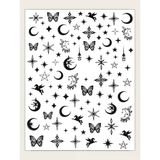 Ay Yıldız Dizayn Tırnak Sticker Tırnak Etiketi Nail Jo-1007