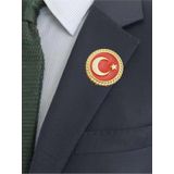 Ay Yıldız Türk Bayrağı Yaka Rozeti