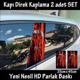 Ay Yıldız Türk Oto Kapı Sticker 2Li Sağ Sol Kapı Direk İçin Folyo Kaplama - Tuning Modifiye Görünüm
