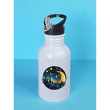 Ay Yıldızlar Baskılı Matara Suluk 600 ml - Sporcu Suluğu, Büyük Suluk, Spor Matara, Sporcu Sulukları