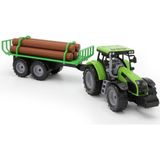 Aya Toys Renkli Yeşil Pilli Odunlu Traktör 3+ Yaş Erkek Çocuklar İçin Eğlenceli Oyun Aracı