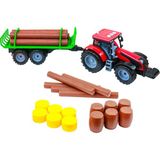 Aya Toys - Traktör Set - Sesli, Işıklı, Hareketli-AYA40609 - Mavi - Kırmızı - Yeşil