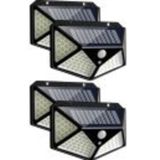 AYACO 4 Adet Set 100 Led Solar Güneşten Enerji Alan Hareket Sensörlü Aşırı Parlak Ev Aydınlatma Lambası