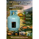 AYACO MBGJOAOAPWFKP31 Manyetik Gaz Seviye Göstergesi Lpg Tüp Ölçer Karavan Kamp Aksesuarı Mkmp-0062