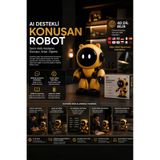 AYACO Yapay Zeka Konuşan Robot Çocuklar İçin Eğitici Akıllı Asistan 40 Dil Destekli Şarjlı Robot Oyuncak