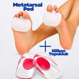 Ayak Ağrıları İçin Silikon Metatarsal Ped Ön Ayak Pedi ve Ortopedik Tabanlık Topuk Ağrıları için Ayak Seti, 35-40
