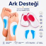 Ayak Ağrıları için Topukluk Tabanlık ve Düz Taban Ark Desteği Topuk Dikeni Taban Ağrılarına ve İçe Basma Düzeltici
