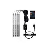 Ayak Altı LED Rgb Işık Araç Içi ve Ev Aydınlatma Sese Duyarlı 12 LED USB Girişli