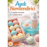 Ayak Bakım Nem Topu Pedikür Ve Ayak Banyosu İçin Spa Etkili Yumuşatıcı 8 Li Set