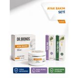 Ayak Bakım ve Nemlendirme Seti | DR.BRONOS Ayak Bakım Kremi 150 ml & Softem Kekik Yağı 20 ml & Softe