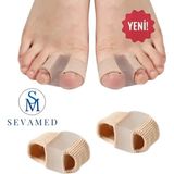Ayak Baş Parmak Eğriliği Düzeltici Bunyon Halluks Valgus Baş Parmak Koruyucu Silikon 2 Adet Kırmed