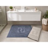 Ayak Havlusu 2 Adet / Banyo Paspas / %100 Pamuk Kumaş / Ultra Yumuşak - Bej - 50 x 70 cm
