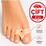 Ayak Parmak Ayırıcı Silikon Bunyon Baş Parmak Ayırıcı Halluks Valgus 2 Parmak Silikon Yüzük Bunyon Düzeltici Parmak Arası Ayırıcı Bunyon Düzeltici Kırmed