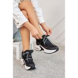 Ayakkabı Delisiyim Gizli Dolgu Topuklu Kadın Siyah Spor Ayakkabı Sneaker – Air Tabanlı, Fosris