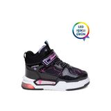 Ayakkabı Fuarı Elit Ascnk042 Patik Kız Çocuk Hi Sneaker Siyah - Lila