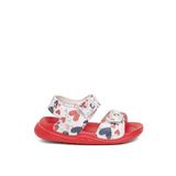 Ayakkabı Fuarı Elit Sy016 Filet Kız Çocuk Düz Sandalet Kırmızı