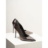 Ayakkabı Prensi Akurra Gümüş Bronz Stiletto, Topuklu Ayakkabı Kadın
