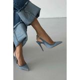 Ayakkabı Prensi Echo Kot Hasır 10CM Stiletto, Topuklu Ayakkabı Kadın