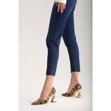 Ayakkabı Prensi Empire Leopar 8 cm Kadın Stiletto, Topuklu Ayakkabı