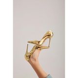 Ayakkabı Prensi Nadja Gold 10 cm Stiletto, Topuklu Ayakkabı Kadın