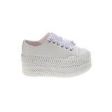 Ayakkabı Tutkusu Stilo ® Beyaz İncili Gelinlik Spor Ayakkabı 7cm Yüksek Platform Topuklu