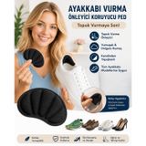 Ayakkabı Vurma Önleyici Koruyucu Ped, Kendinden Yapışkanlı, Kumaş, Dolgulu, Topuk Vurma Önleyici,1 Çift (Siyah, M)