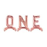 Ayaklı Büyük Boy ONE Folyo Balon 32 inç 80 cm Rose Gold