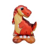 Ayaklı Kırmızı Dinozor Folyo Balon 52x35 Cm
