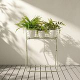 Ayaklı Metal Çiçek ve Bitki Saksılık Sepeti (Mint Yeşili, Küçük)