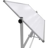 Ayaklı Mobil Çift Taraflı Tekerlekli 360 Dönerli Laminant Yazı Tahtası 120X140 cm - Beyaz - Genel