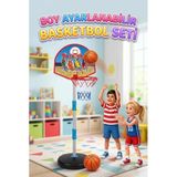 Ayaklı Oyuncak Basketbol Seti Çocuk Basketbol Potası Boy Ayarlanabilir 3 Farklı Boy Seçeneği