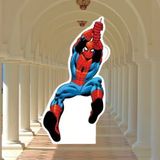 Ayaklı Pano Spider Örümcek Adam 34X18 Cm Ağla Uçan Örümcek Adam Doğum Günü Masa Dekoru Çocuk Odası Süsü