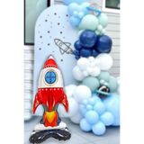 Ayaklı Roket Balon Uzay Konsept Doğum Günü Balonu Büyük Roket 85cm